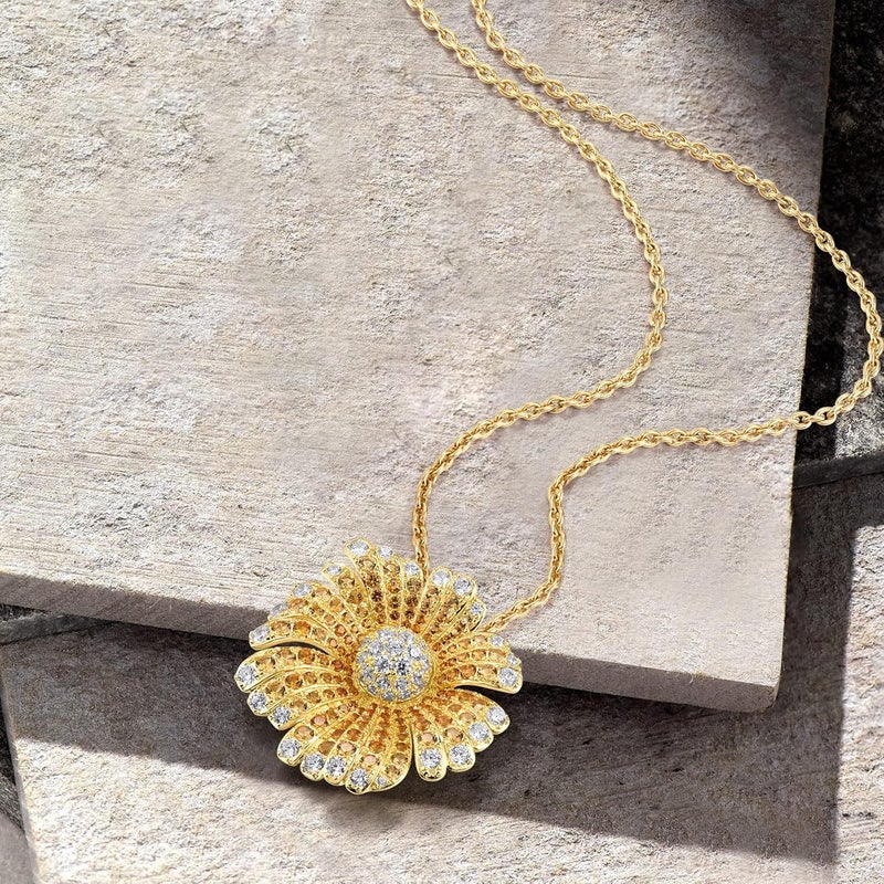 Santuzza Sterling Silver Gemstone Flower Pendant for Women - Image 2